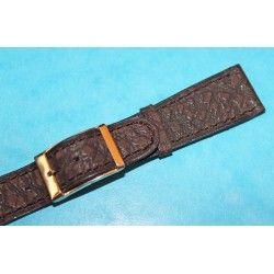 LEATHER NUBUC STRAP BRACELET WATCHES 20mm WITH BUCKLE TOBACCO COLOR