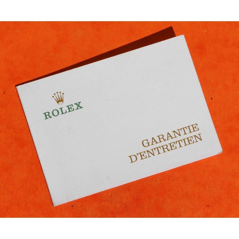 ROLEX, TUDOR RARE VINTAGE 90's FRENCH SIGNED AD BLANK SERVICE PAPER WARRANTY PAPER ROLEX WATCHES