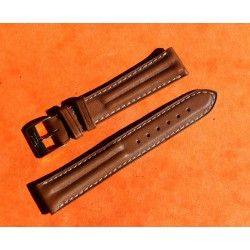 WATCHES 18mm BRACELET CARAMEL, TOBACCO COLOR LEATHER STRAP BAND WITH BUCKLE 