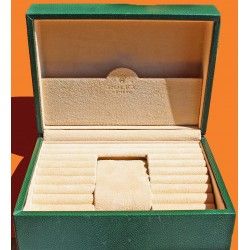 Vintage BIG BOXSET Rolex President Day Date, Datejust, Daytona, Luxe Gold Watch Box Case green Leather gold Logo ref 70.00.01