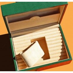 Vintage BIG BOXSET Rolex President Day Date, Datejust, Daytona, Luxe Gold Watch Box Case green Leather gold Logo ref 70.00.01