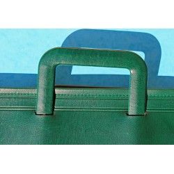 RARE AUTHENTIC ROLEX ACCESSORIE GREEN LEATHER BRIEFCASE, DOCUMENTS CASE BAG MENS