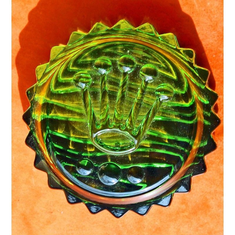 ♛♛ Rare Collectible Rolex Green Triplock Submariner Crown Paperweight Crystal Clipboard New ♛♛ 