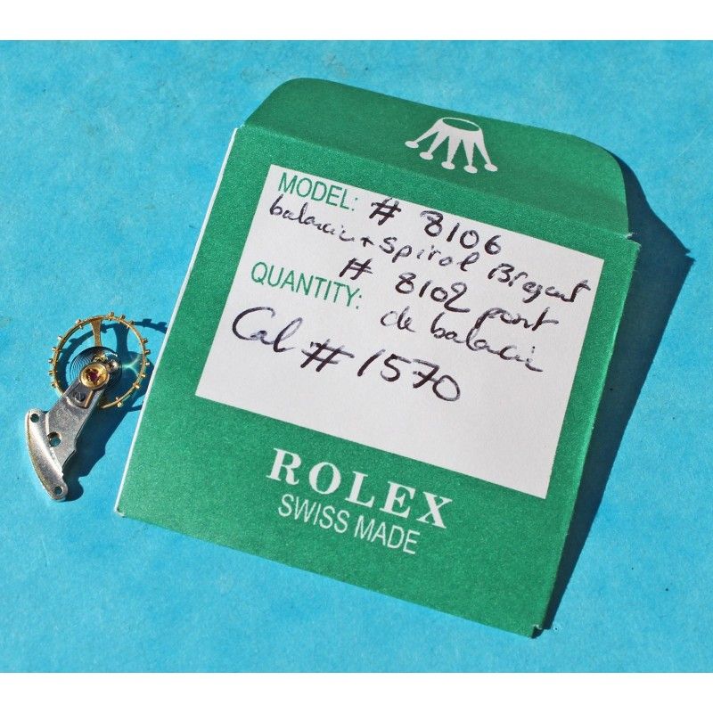 Rolex pièces calibres 1556, 1555, 1560, 1565, 1575, 1570 Balance Complete ref 8106 + ref 8102 pont de balancier