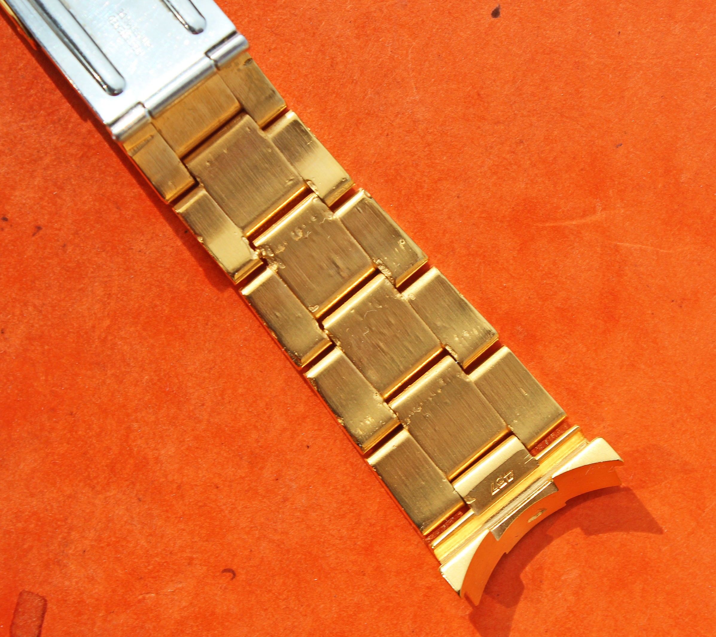 Bracelet De Montre Plaqué Or Vintage - Largeur 18 Mm, Style Sport - Neuf Sans Étiquette