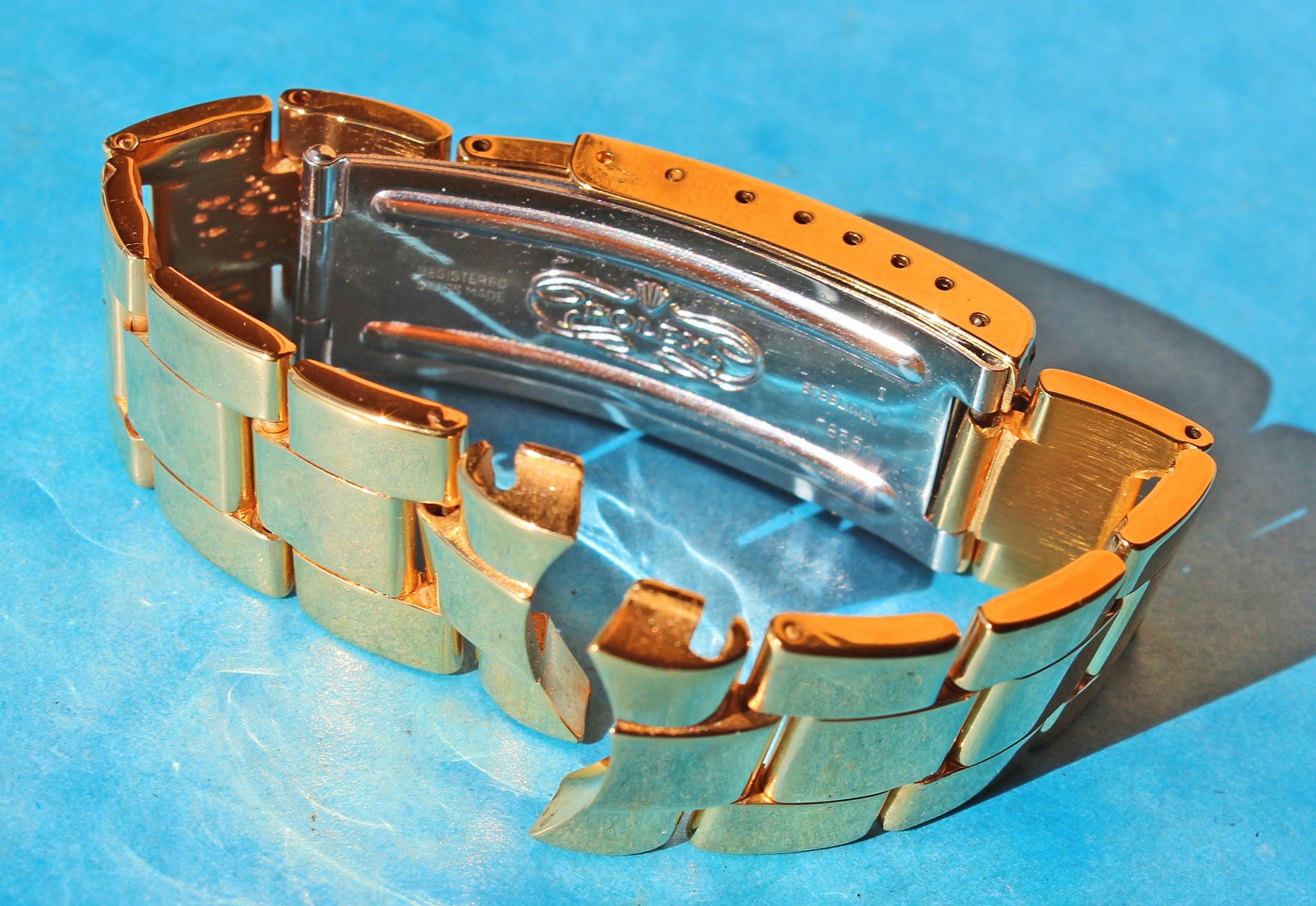 Rare Rolex Gold Electro Plated Oyster Watch Band Bracelet 78351 / 457