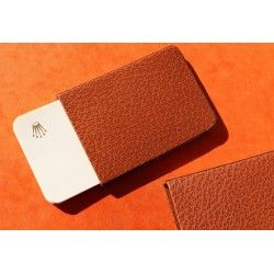 GENUINE LUXURY ROLEX TOBACCO COLOR LEATHER CARD HOLDER TRAVEL