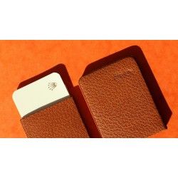 GENUINE LUXURY ROLEX TOBACCO COLOR LEATHER CARD HOLDER TRAVEL