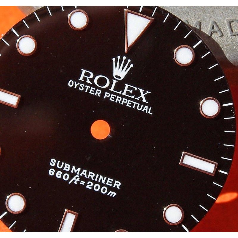 ▄▀▄Cadran montres Rolex 5513 Luminova cerclé Submariner BICCHIERINI, SPIDER, spiderweb, Calibre automatique 1520, 1530▀▄▀