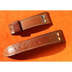 Chestnut tons Pilot Riveted Cordovan leather Aviator Watch Strap 21mm BREGUET TYPE XX, 3800, 3810, TRANSATLANTIQUE, AERONAVAL