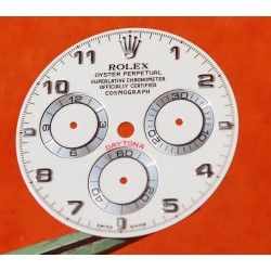 ★ Original Cadran montres Rolex Cosmograph Daytona Porcelaine ARABIC or blanc 116509,116519,116520, 116528, Cal 4130 Neuf★