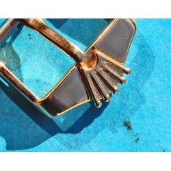 ♛ VINTAGE BOUCLE ARDILLON MONTRES ROLEX OR 14 carats 0.585 16mm pour bracelets cuir 20mm BIG LOGO BIG CROWN ♛