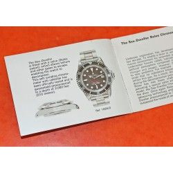 VINTAGE 1978 ROLEX SUBMARINER double RED DRSD SEADWELLER 1665 Redsub 1680 5513 WATCH BOOKLET CIRCA 78s 
