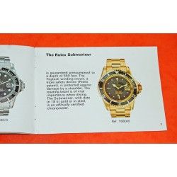 1978 ROLEX BOOKLET LIVRET SUBMARINER SEADWELLER 5513,1680,1665 ESPAGNOL