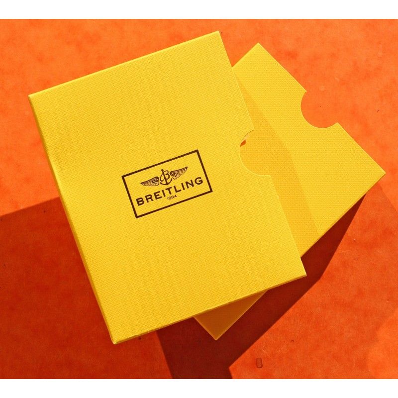 BREITLING YELLOW STORAGE BOX WATCH DOCUMENTS - PAPERS