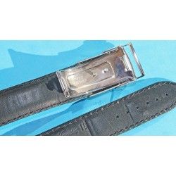 ZRC MADE IN FRANCE, DARK GREEN COLOR BUFFALO LEATHER STRAP BRACELET WATCHES 20mm WITH BUCKLE
