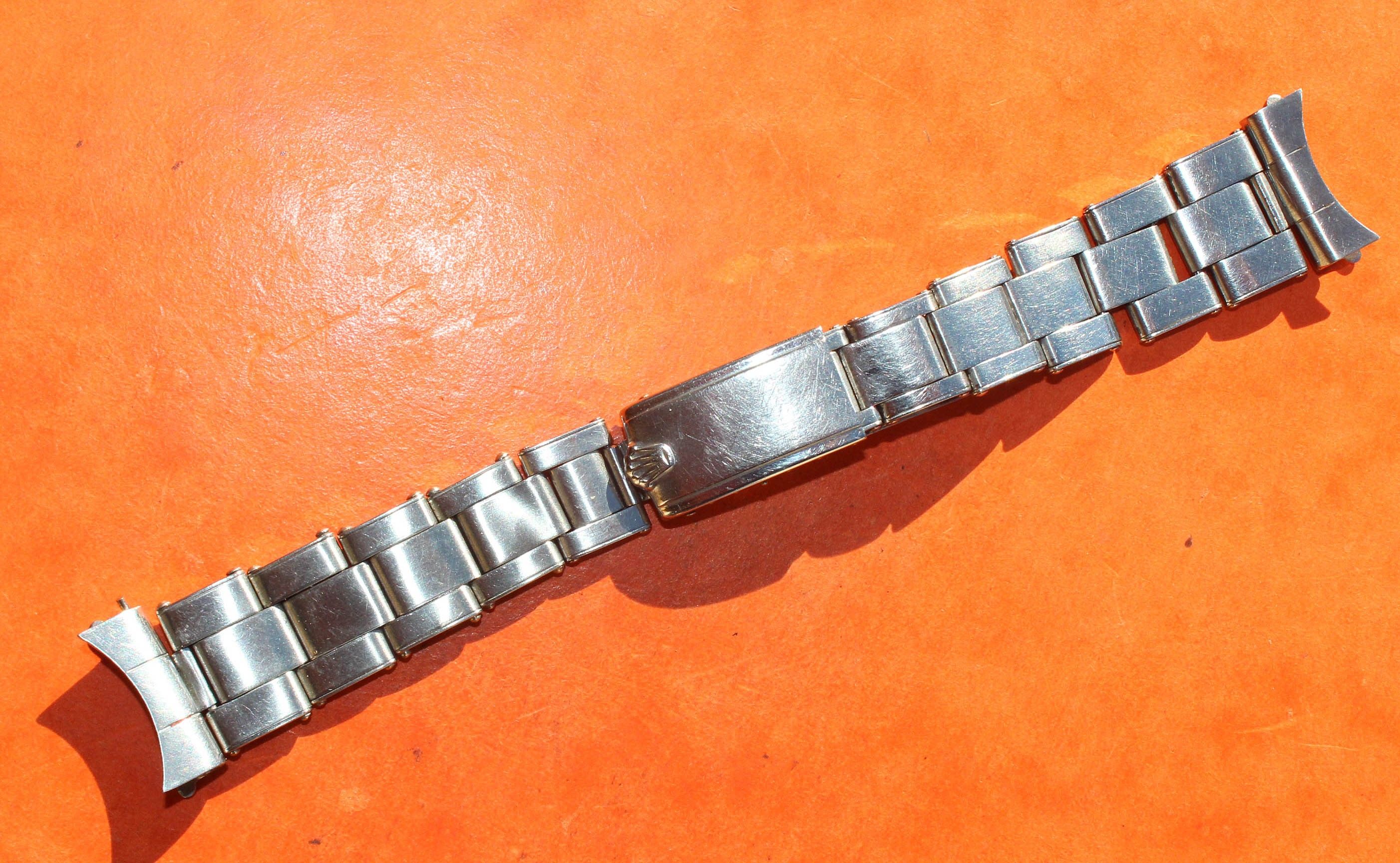 ☆BRACELET 1963 ROLEX EXTENSIBLE 19mm MAILLONS RIVETS MONTRES DAYTONA 6263,  6262, 6240, 6265, 6239, AIRKING☆