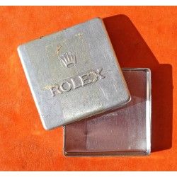 Rolex Vintage Boite métallique ancienne de stockage d'accessoires, outils, pièces détachées horlogères