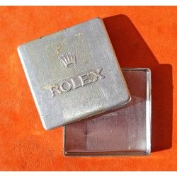 Rolex Vintage 50's Aluminum Watch Parts Tin Box tools Display Container hands, dials, insert, bezel, watchmaker horology spares