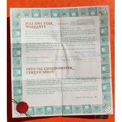 1986 GENUINE VINTAGE PAPER CERTIFICAT PUNCHED ROLEX OYSTER PERPETUAL DATEJUST 16013 WATCHES