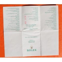 1986 GENUINE VINTAGE PAPER CERTIFICAT PUNCHED ROLEX OYSTER PERPETUAL DATEJUST 16013 WATCHES