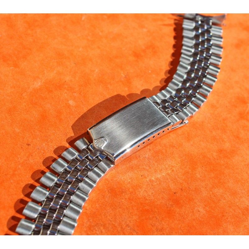 RARE VINTAGE 70's BRACELET ROLEX JB ACIER US BIG CROWN OYSTER JUBILEE OVALE USA AMERICAIN 20mm