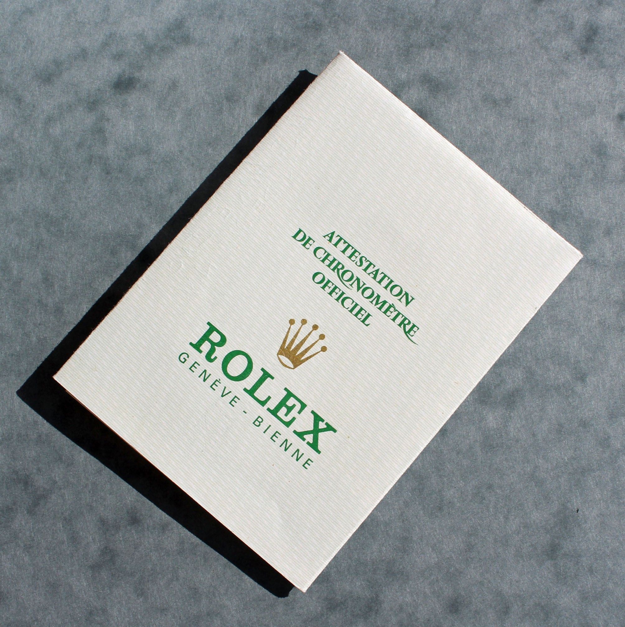 1986 GENUINE VINTAGE PAPER CERTIFICAT PUNCHED ROLEX OYSTER PERPETUAL DATEJUST 16013 WATCHES