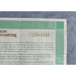 RARE 1973 GENUINE VINTAGE PUNCHED PAPER CERTIFICAT ATTESTATION DE CHRONOMETRE ROLEX OYSTER WATCHES