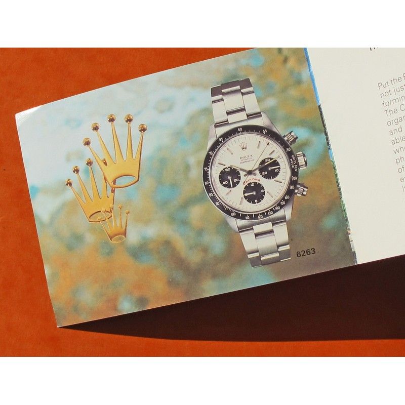 ****1981 RARE VINTAGE ROLEX DAYTONA BOOKLET-6263-6265***