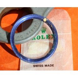 RARE INSERT LUNETTE BLEU ROLEX SUBMARINER 16613, 16618, 16803, 16808 AVEC PERLE LUMINOVA 