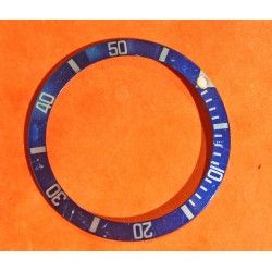 Stunning 90's Dark Blue color Rolex Submariner Tutone 16803, 16613, 16808, 16618, Gold Watch Bezel Insert Part