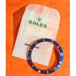 RARE INSERT LUNETTE BLEU ROLEX SUBMARINER 16613, 16618, 16803, 16808 AVEC PERLE LUMINOVA 