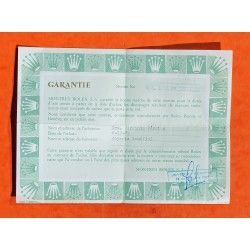 GARANTIE ROLEX 1995 PAPIER MONTRES ROLEX OYSTER PERPETUAL CERTIFICAT 