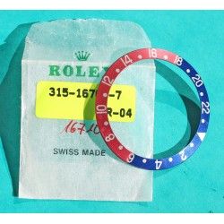 Rolex 90's GMT Master Faded PEPSI Dark Blue & Red color S/S 16700, 16710, 16760 Bezel 24H Insert Part 