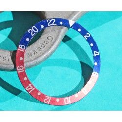 Rolex 90's GMT Master Faded PEPSI Dark Blue & Red color S/S 16700, 16710, 16760 Bezel 24H Insert Part 