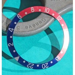 Rolex 90's GMT Master Faded PEPSI Dark Blue & Red color S/S 16700, 16710, 16760 Bezel 24H Insert Part 