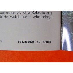 Vintage Rolex 16523 16520 Daytona Cosmograph Manual Booklet 1988