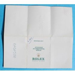 RARE 1971 GENUINE VINTAGE PUNCHED PAPER CERTIFICAT ATTESTATION DE CHRONOMETRE ROLEX OYSTER WATCHES