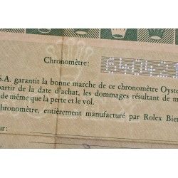 RARE 1971 GENUINE VINTAGE PUNCHED PAPER CERTIFICAT ATTESTATION DE CHRONOMETRE ROLEX OYSTER WATCHES