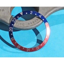 Rolex GMT Master watch Faded PEPSI Dark Blue & Red color S/S 16700, 16710, 16760 Bezel 24H Insert Part