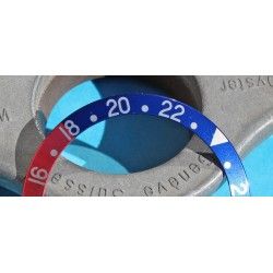 Rolex GMT Master watch Faded PEPSI Dark Blue & Red color S/S 16700, 16710, 16760 Bezel 24H Insert Part