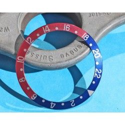 Rolex GMT Master watch Faded PEPSI Dark Blue & Red color S/S 16700, 16710, 16760 Bezel 24H Insert Part