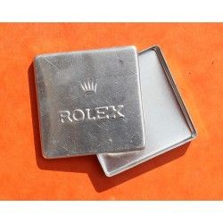 Rolex Vintage Boite métallique ancienne de stockage d'accessoires, outils, pièces détachées horlogères