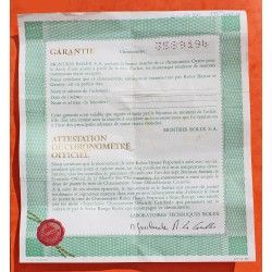 GARANTIE ROLEX 1977 PAPIER MONTRES ROLEX OYSTER PERPETUAL 6916 CERTIFICAT 