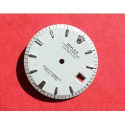 VINTAGE 1965 CADRAN ROLEX DATEJUST 1603  OYSTER PERPETUAL PIE PAN argent signé BEYELER