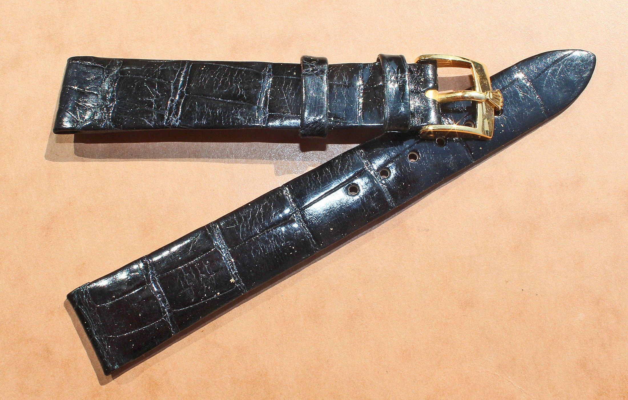 authentic rolex leather strap