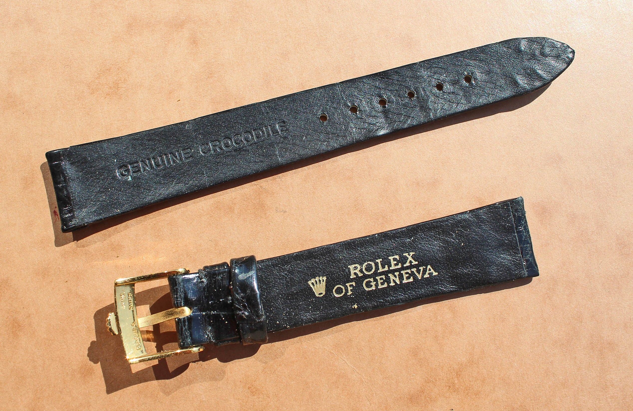 Bracelet De Montre En Cuir Effet Crocodile Bleu - Largeur 12 à 24mm - Boucle Ardillon Acier - Longueur 218mm