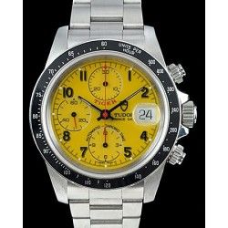 Rare cadran jaune montres Tudor Prince Chronograph Steel 40mm ref 79280, 79280, 79260, 79160, 79270 Ø29mm