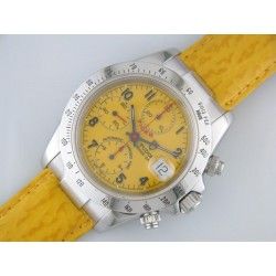 Rare cadran jaune montres Tudor Prince Chronograph Steel 40mm ref 79280, 79280, 79260, 79160, 79270 Ø29mm