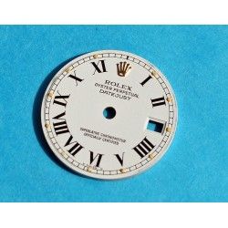 ROLEX WHITE DIAL & ROMANS NUMBERS LADIES OYSTER PERPETUAL DATE WATCH 69173, 69163, 69178 DIAL Ø20mm